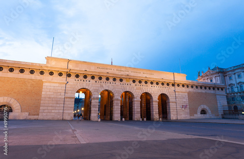 Auseres Burgtor Gate monument at night photo