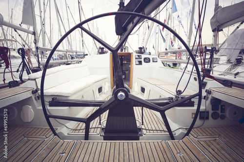 sailing yacht steering wheels