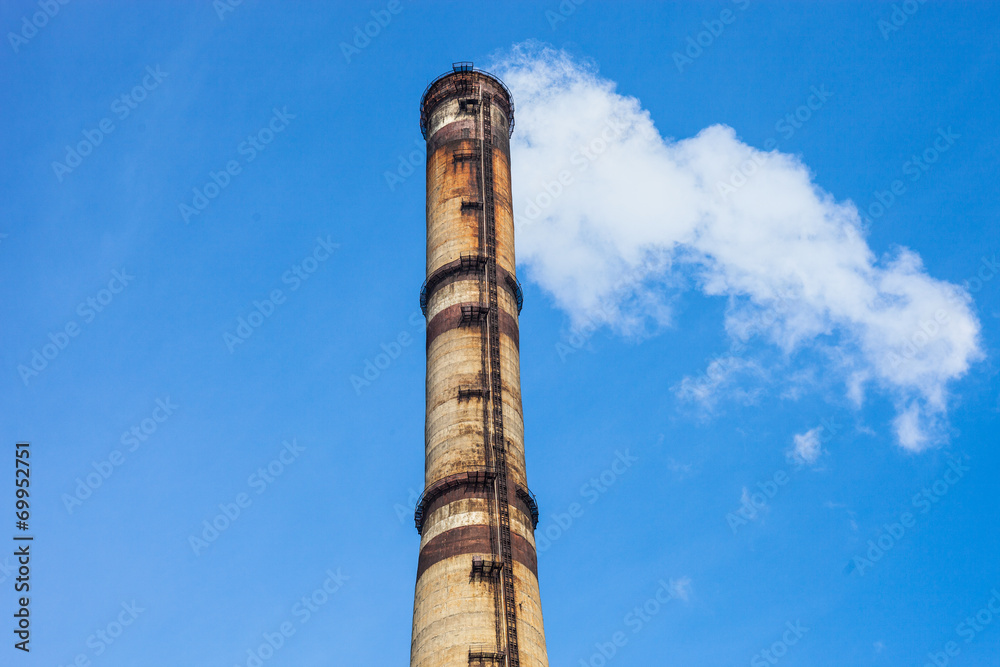 Smoke stack of the industrial plant Smoke stack of the industrial plant