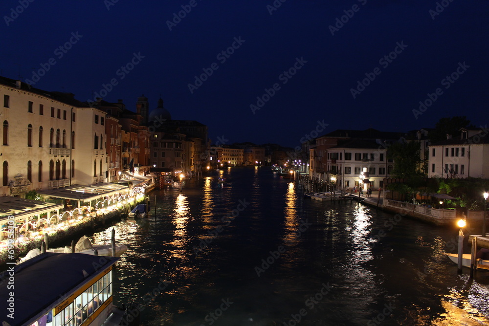 Venice Grand Canal at night