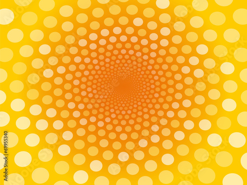 Abstract yellow and orange background with dots