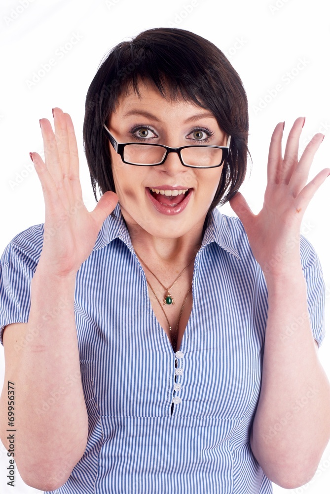 surprised young woman