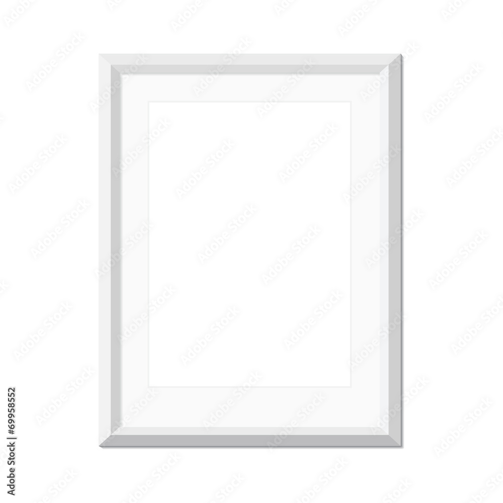 White picture frame, vector illustration White picture frame, vector illustration