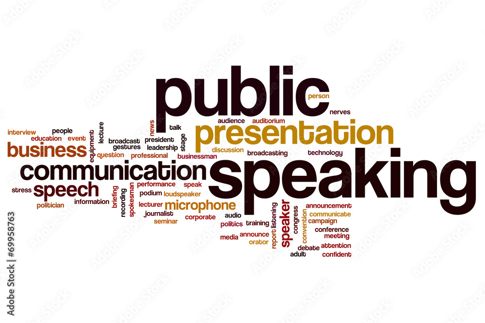 Public speaking word cloud