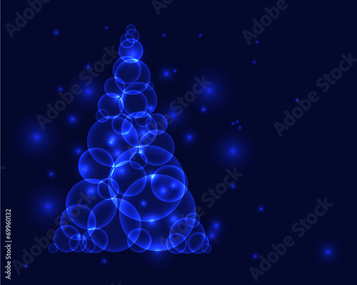 Blue christmass tree