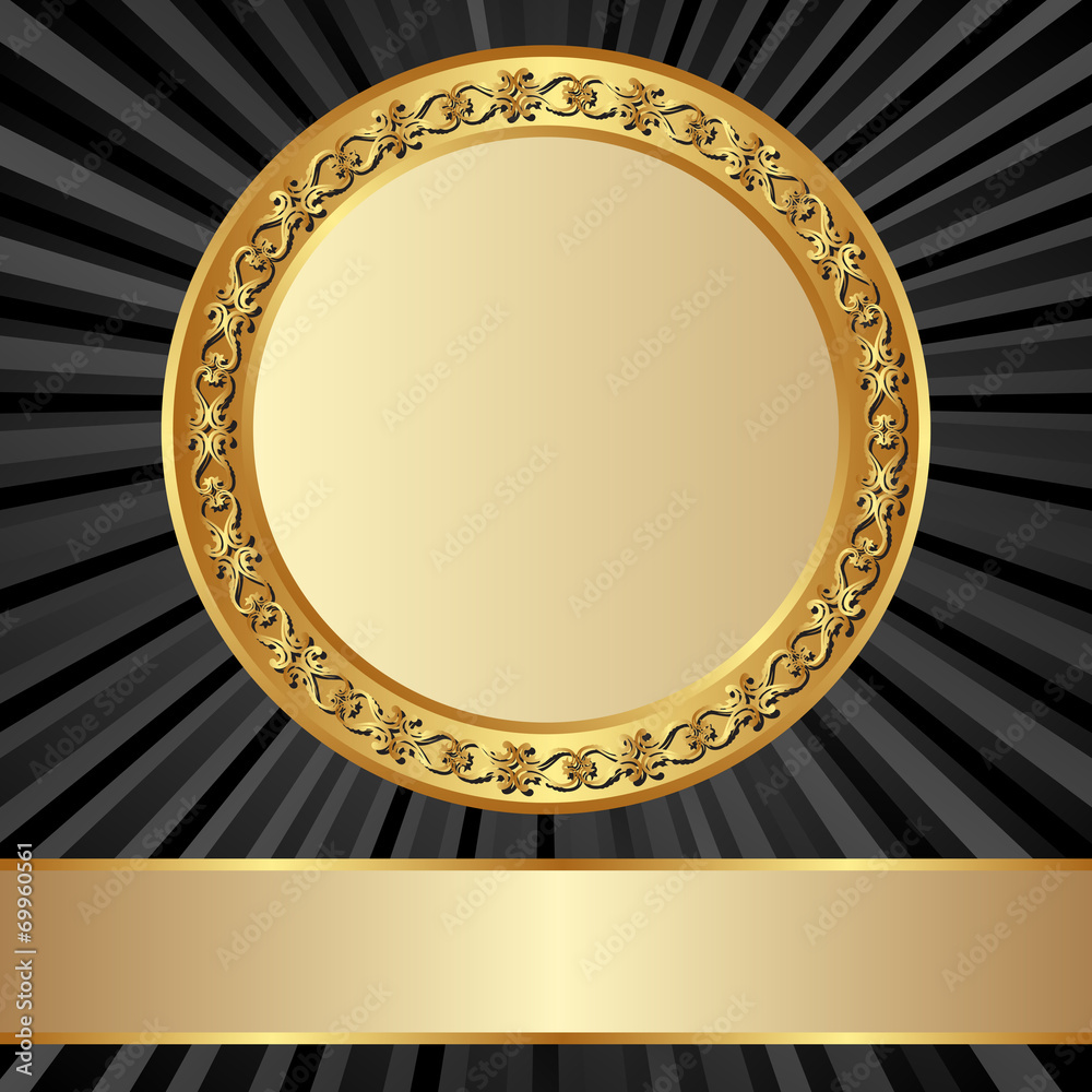 black background with golden frame black background with golden frame