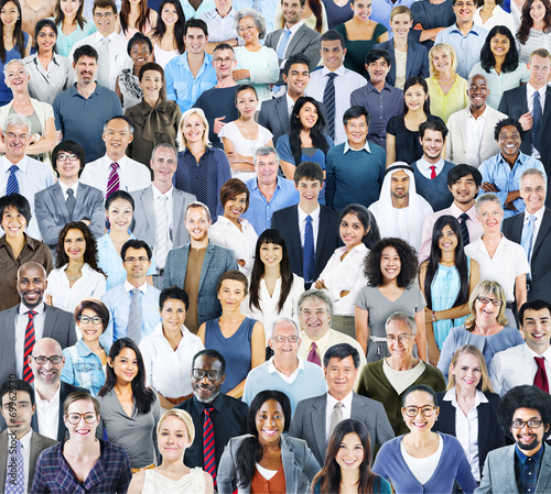 Multiethnic Group of People Smiling