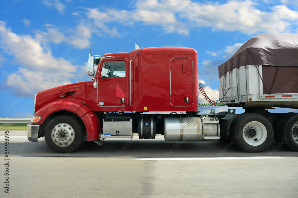 Semi Truck on Highway