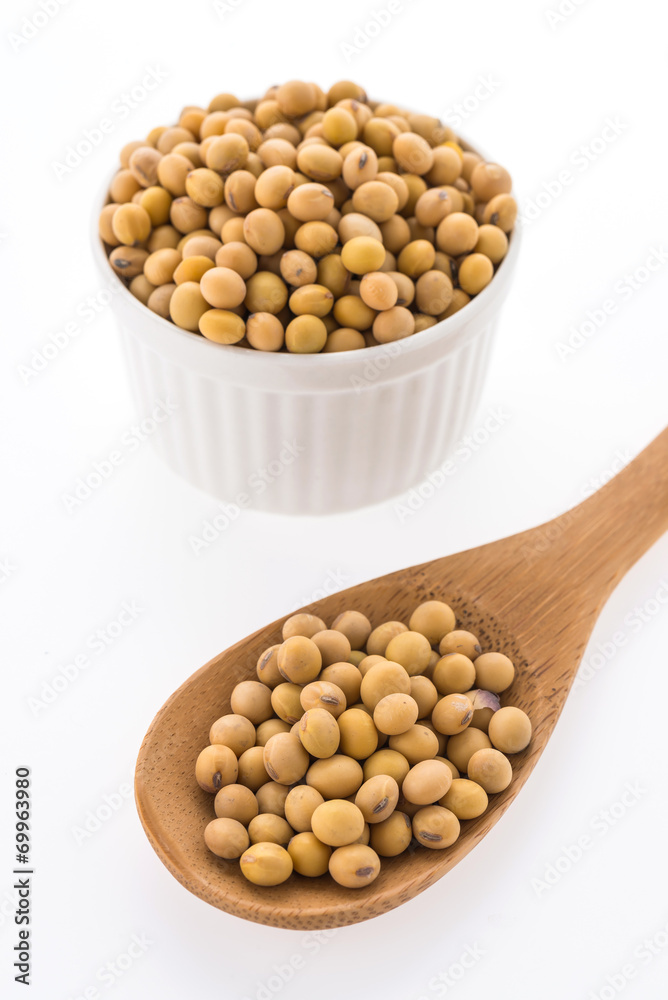 Soybean isolated on white background Soybean isolated on white background