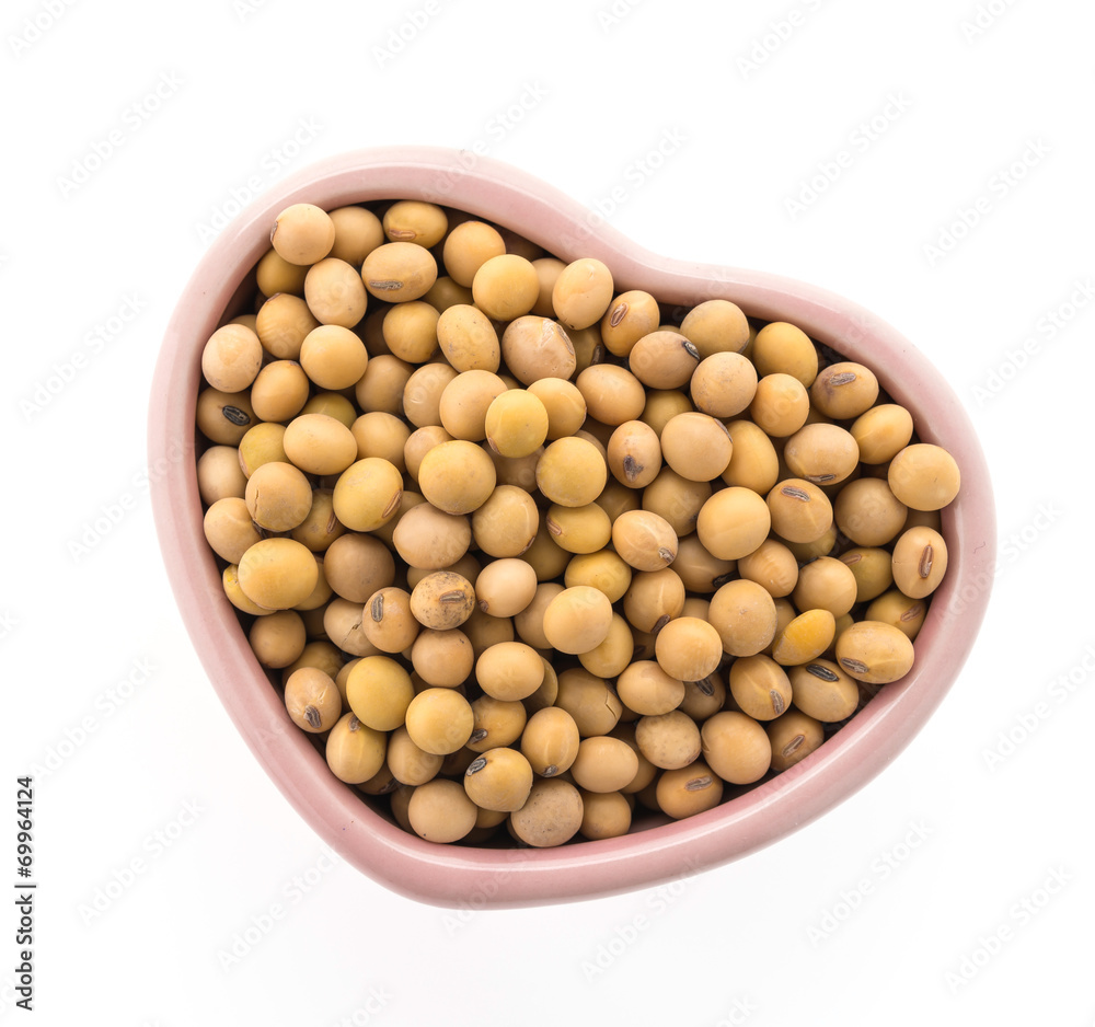 Soybean isolated on white background Soybean isolated on white background