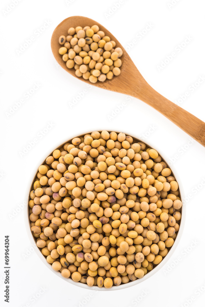 Soybean isolated on white background Soybean isolated on white background