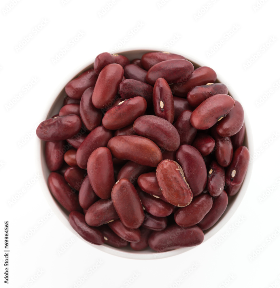 Red beans kidney isolated on white background Red beans kidney isolated on white background