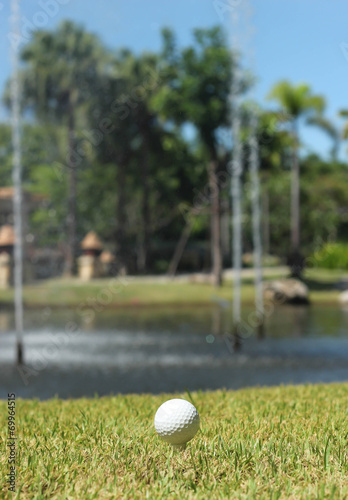 Golf Ball and lake