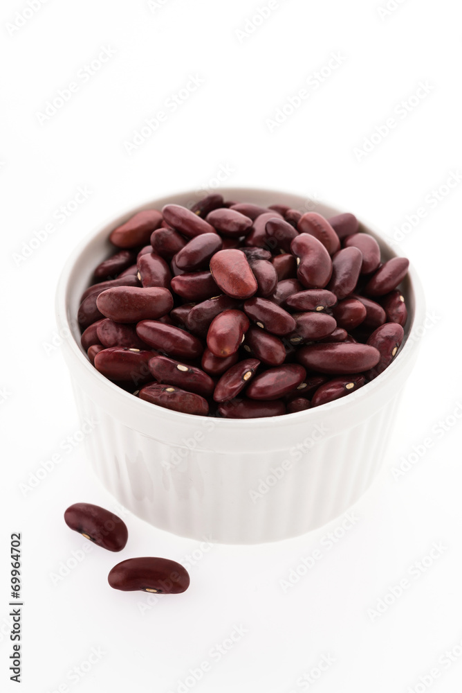 Red beans kidney isolated on white background Red beans kidney isolated on white background