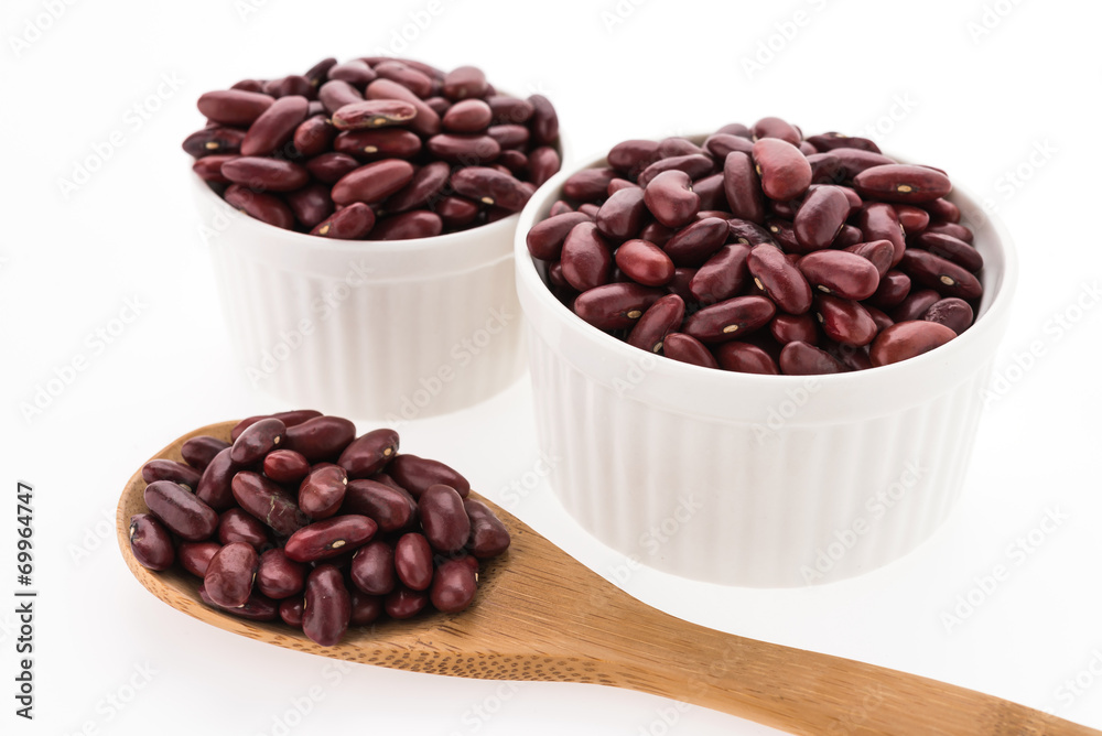 Red beans kidney isolated on white background Red beans kidney isolated on white background