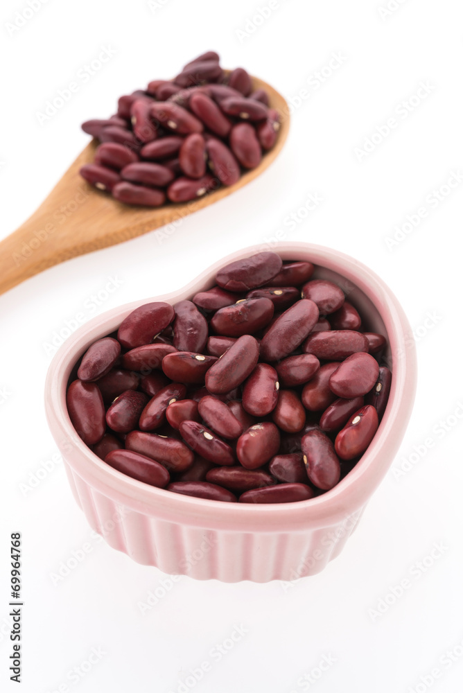 Red beans kidney isolated on white background Red beans kidney isolated on white background