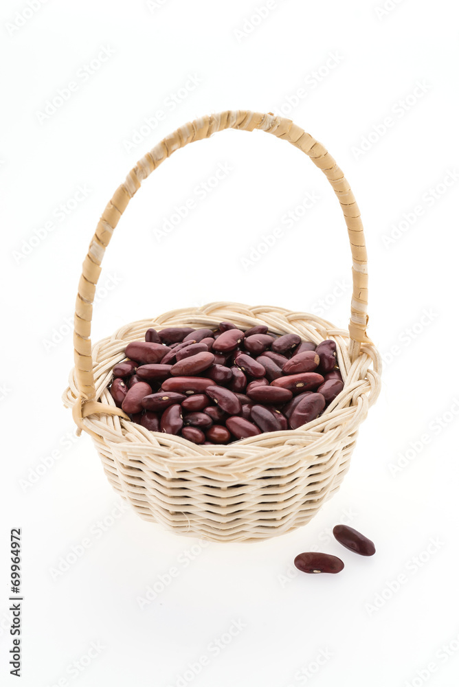 Red beans kidney isolated on white background Red beans kidney isolated on white background