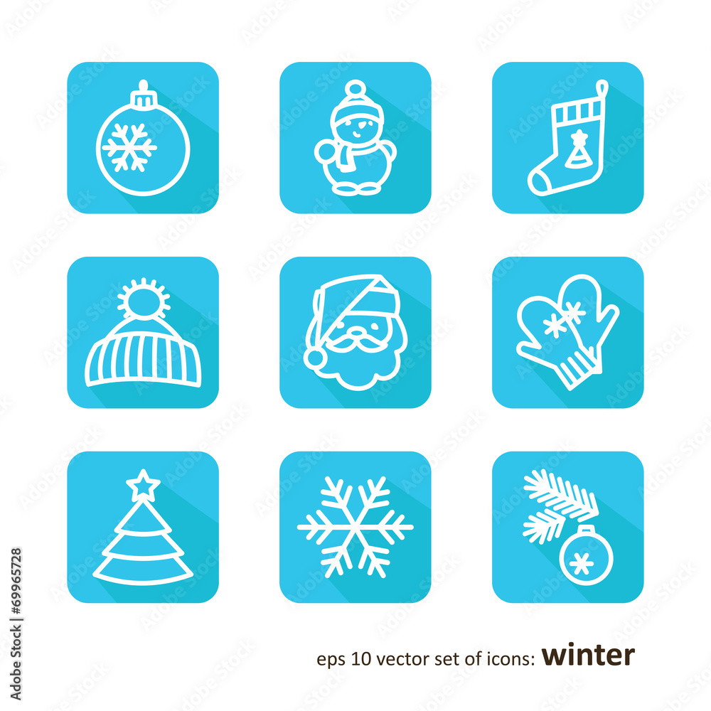 Set with badges - winter Set with badges - winter