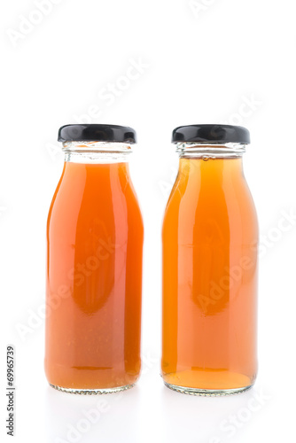 Juice bottle isolated on white background