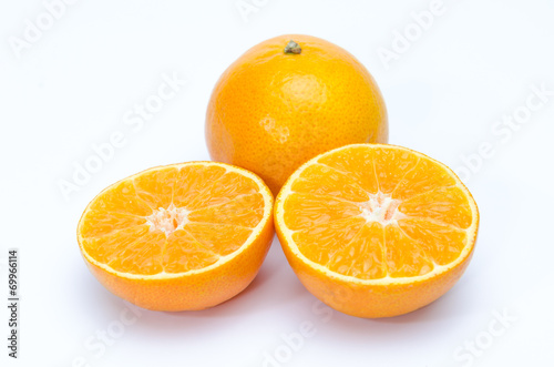 orange sliced on background