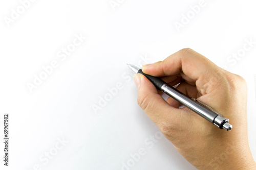 Hand write on notebook