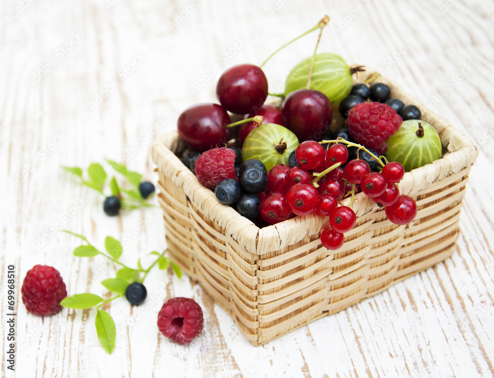 Assorted fresh berries Assorted fresh berries