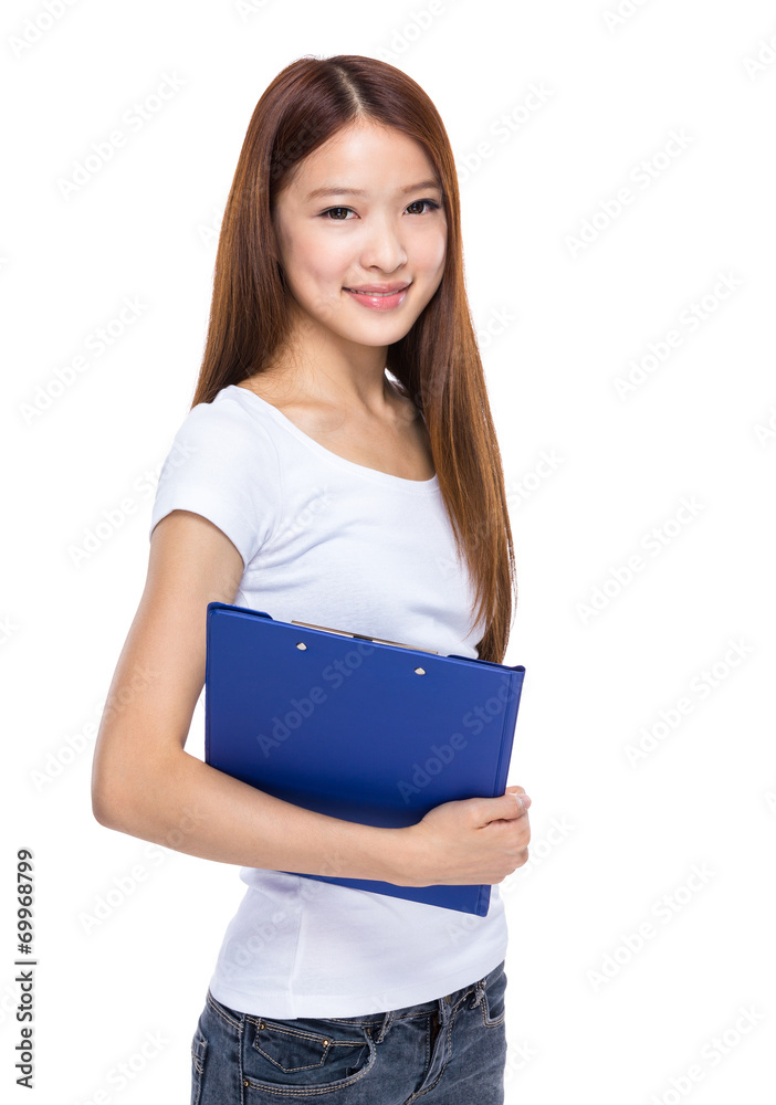 Woman hold with clipboard Woman hold with clipboard