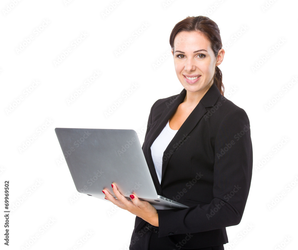 Businesswoman use of laptop computer Businesswoman use of laptop computer