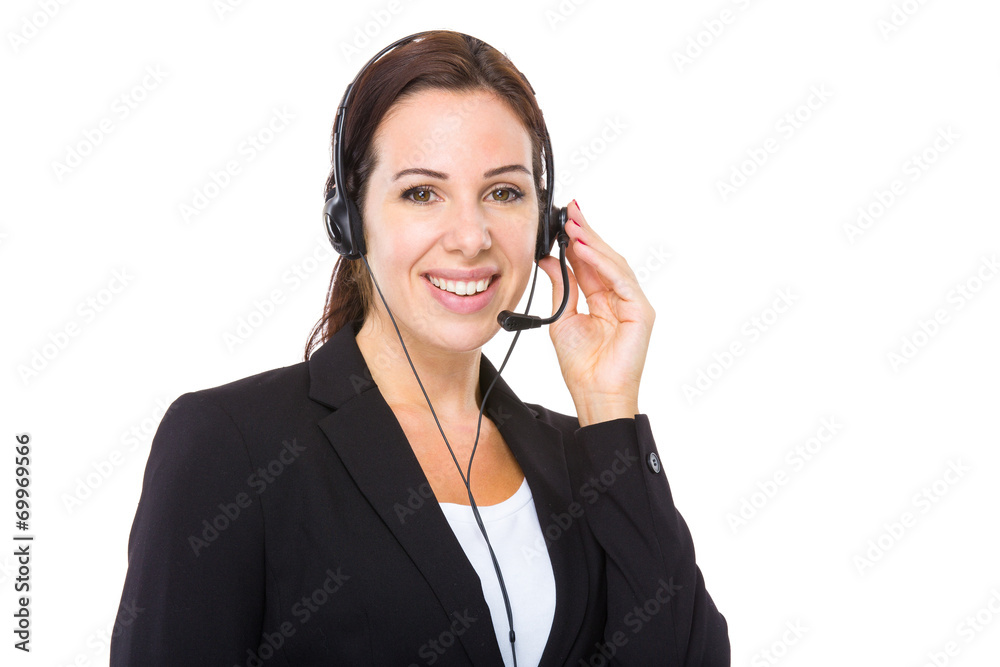 Female customer services operator Female customer services operator
