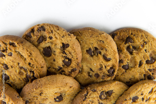 Cookies on a white background