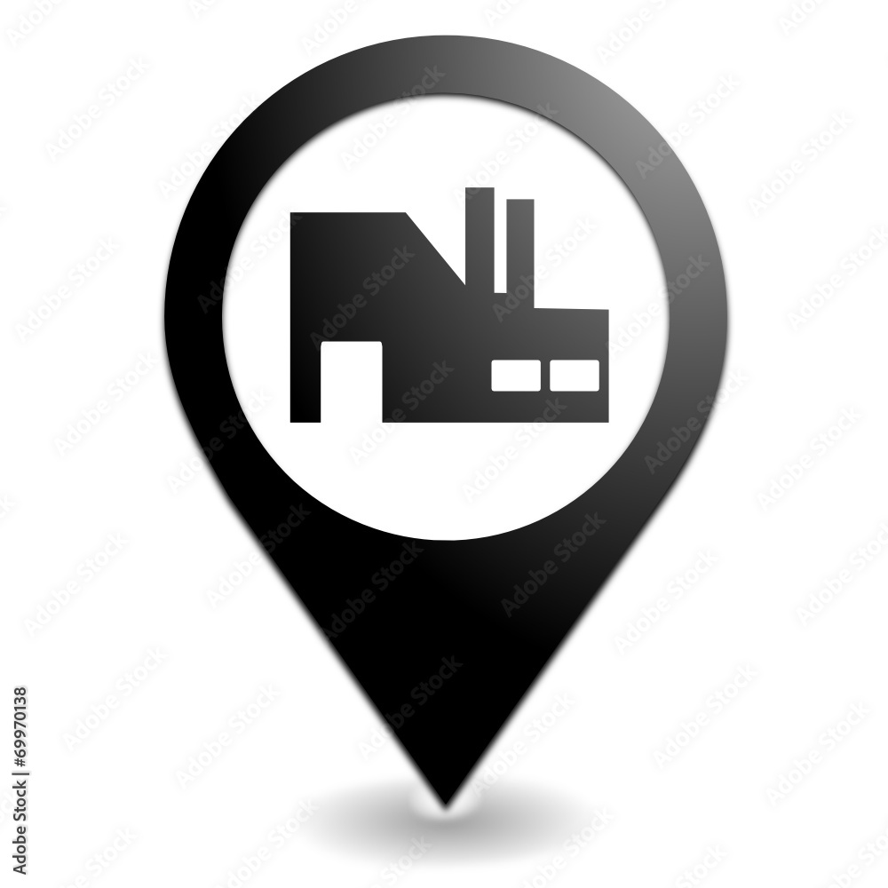 industrie sur symbole localisation noir industrie sur symbole localisation noir