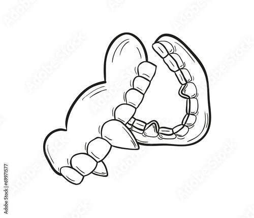 sketch of the vampire denture