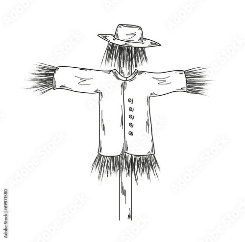 sketch of the scarecrow