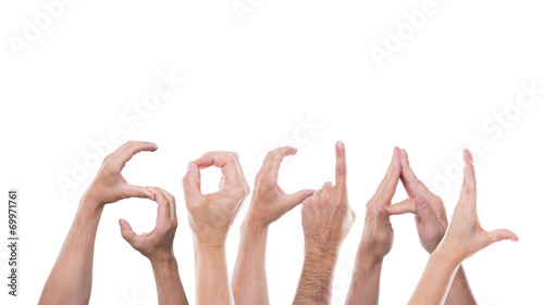 hands form the word social photo