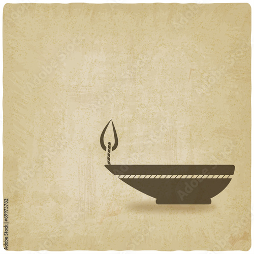 oil lamp old background