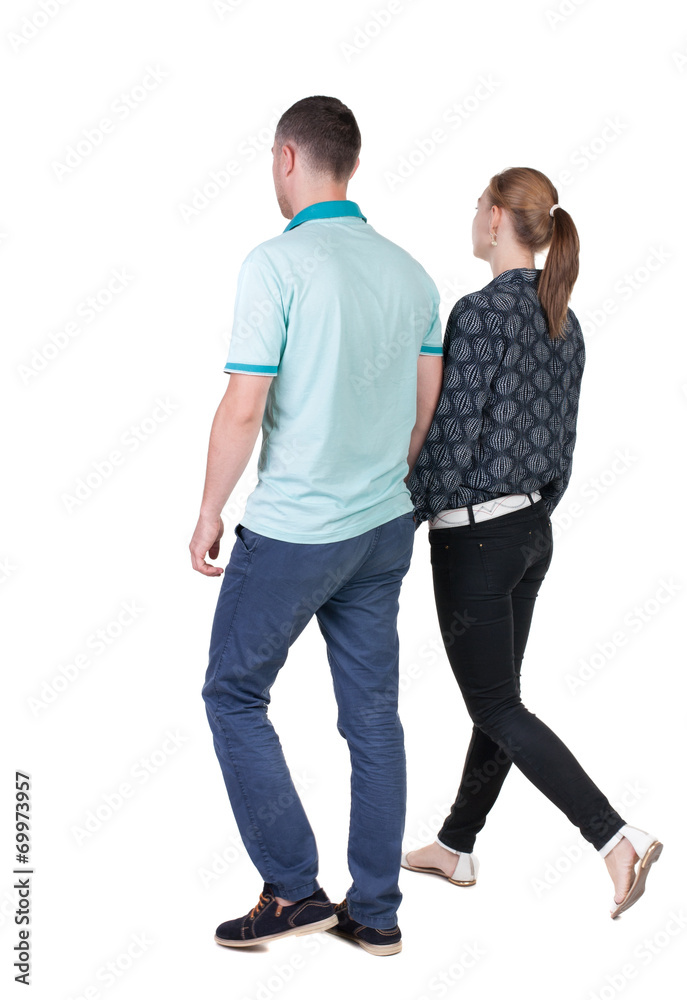 Back view going couple. Back view going couple.