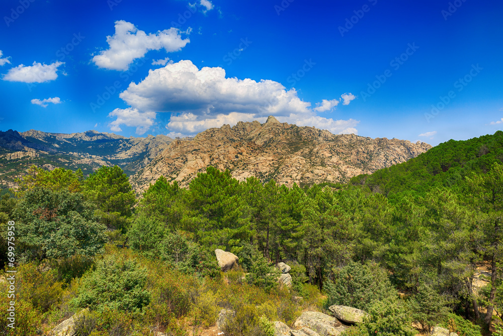 beautiful scenery of the Rocky Mountains in Spain