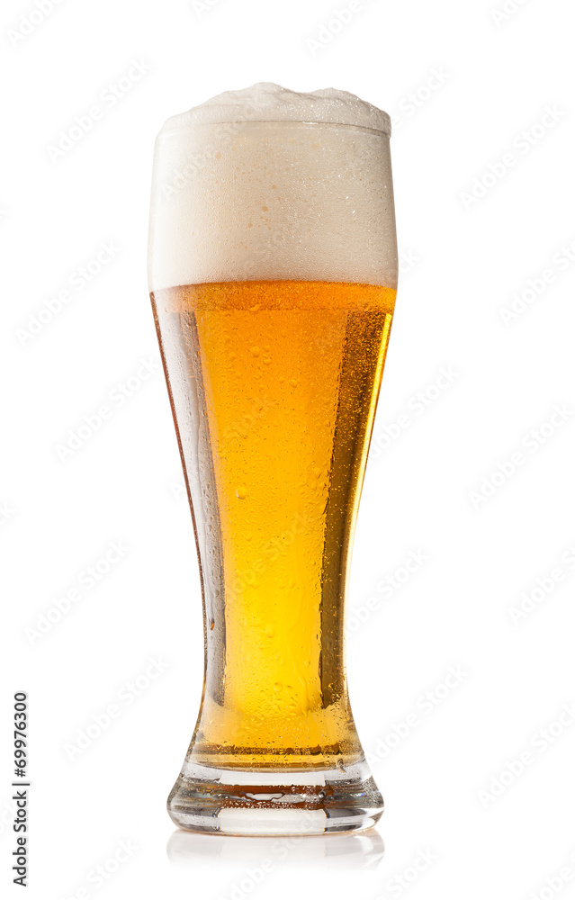Glass of beer isolated on white background Glass of beer isolated on white background