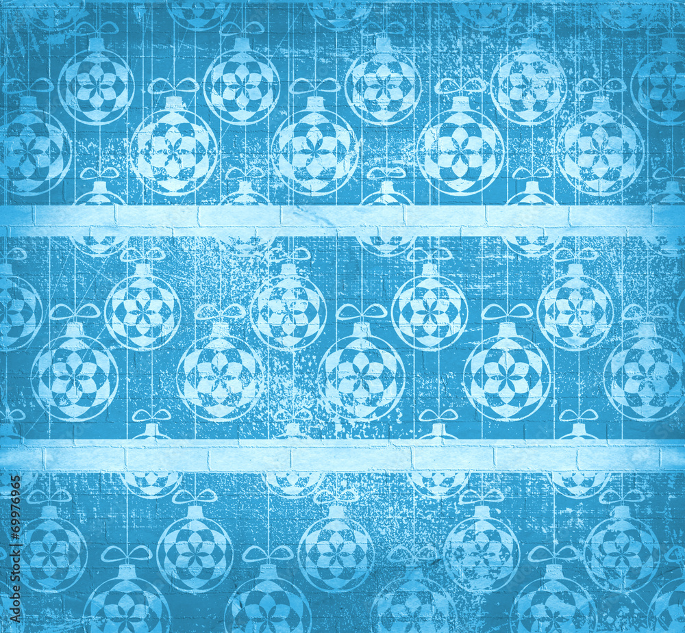 Abstract New Year's background with spheres in the style of mixe