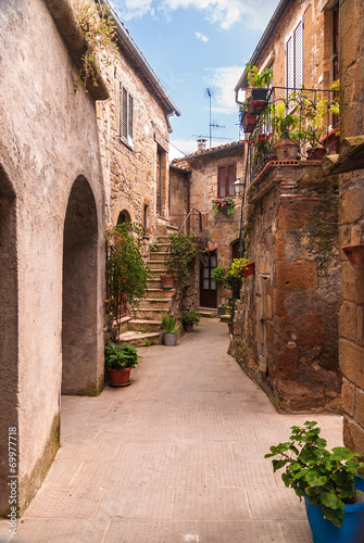 Nooks and crannies in the Tuscan town  Italy