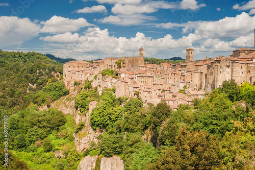 Wonderful view of Sorano, Italy