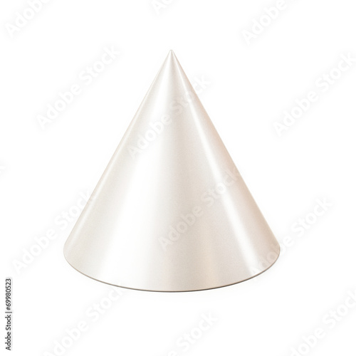 white cone isolated on white background