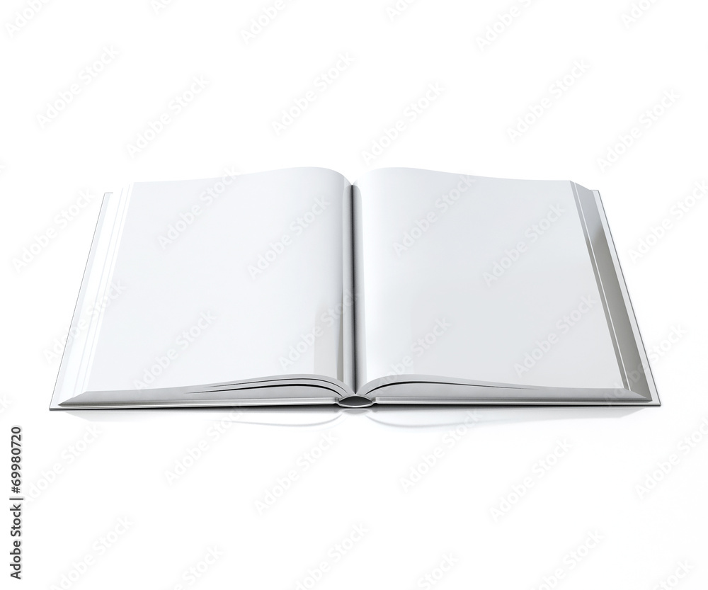 3d empty opened book with hardcovers 3d empty opened book with hardcovers