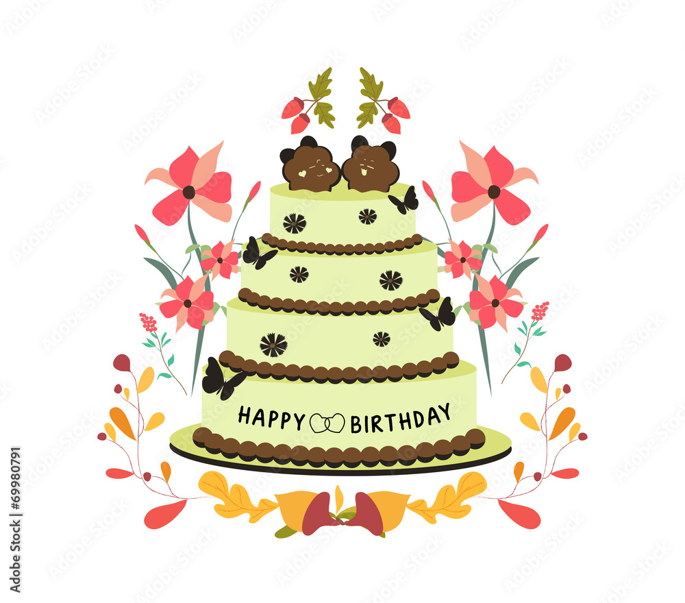 happy birthday cupcake and florals happy birthday cupcake and florals