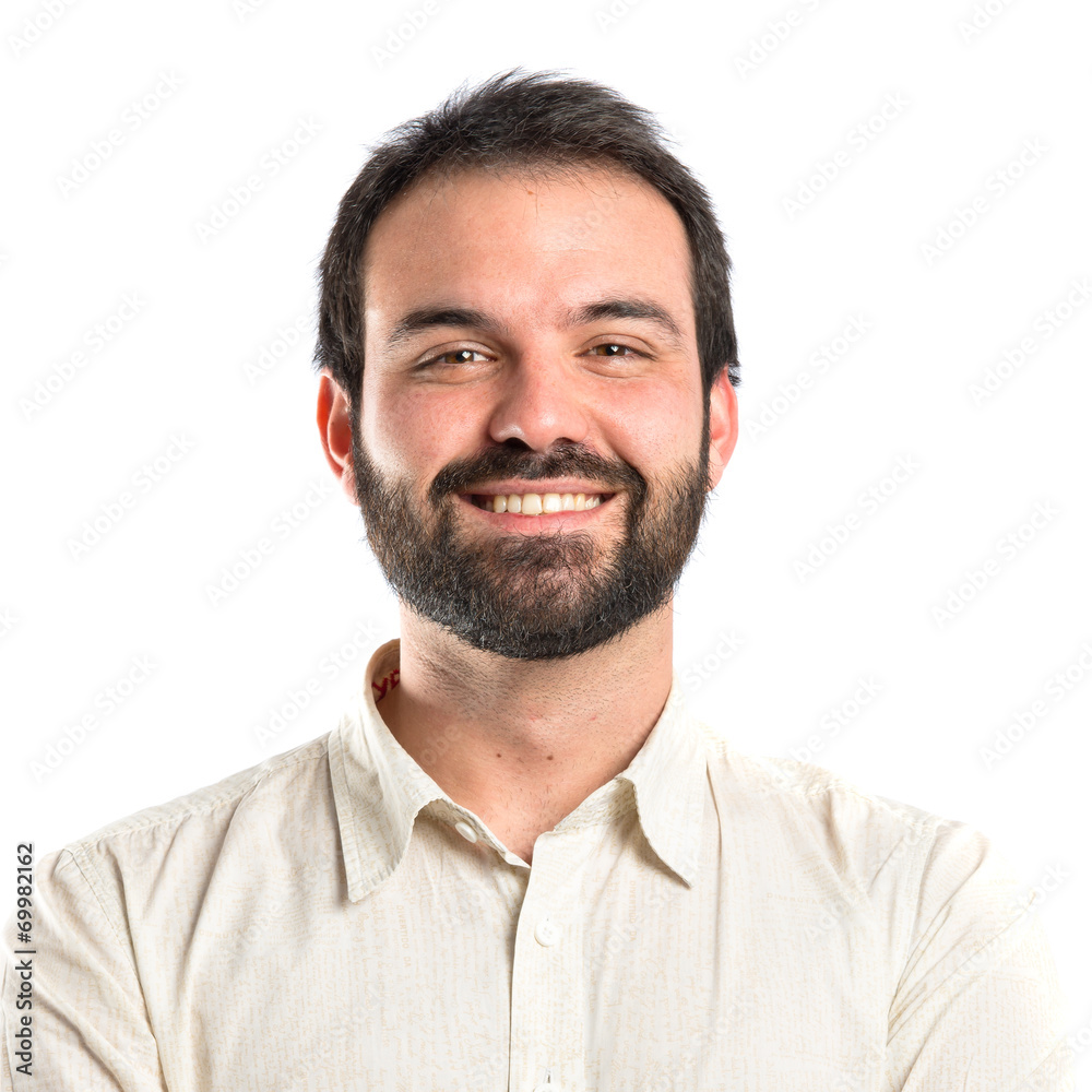 Businessman over isolated background