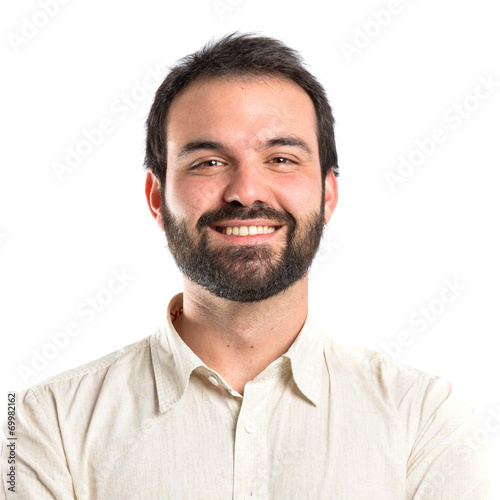 Businessman over isolated background