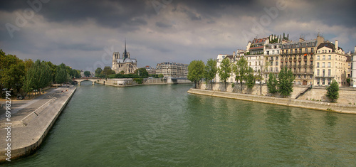 Paris, the River Seine and Notre-Dame Cathedral