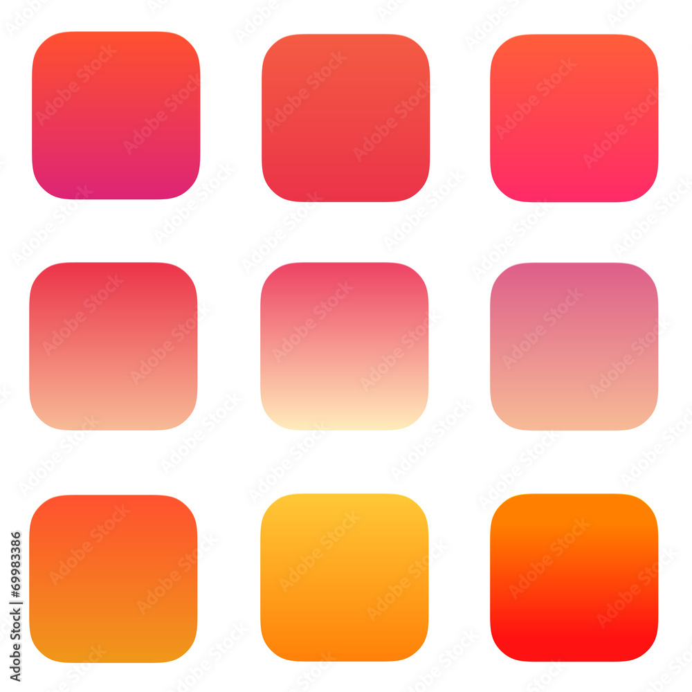 App icons background. Vector templates pack for your design App icons background. Vector templates pack for your design