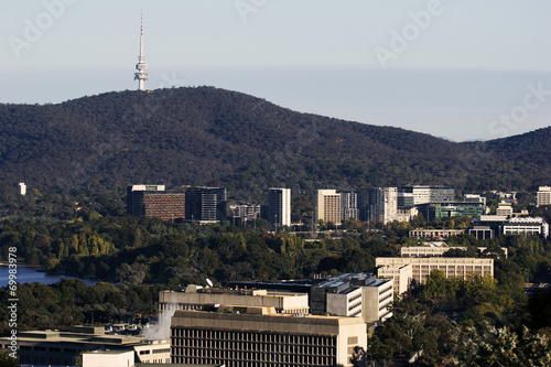 Downtown of Canberra with Telstra Tower photo