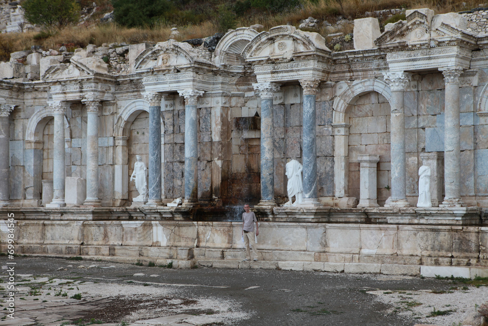 Antonine Nymphaeum in Sagalassos Ancient City in Burdur. Antonine Nymphaeum in Sagalassos Ancient City in Burdur.